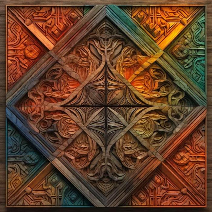 Patterns and decorations (stl prismatic 1, PATTERN_1781) 3D models for cnc